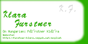 klara furstner business card